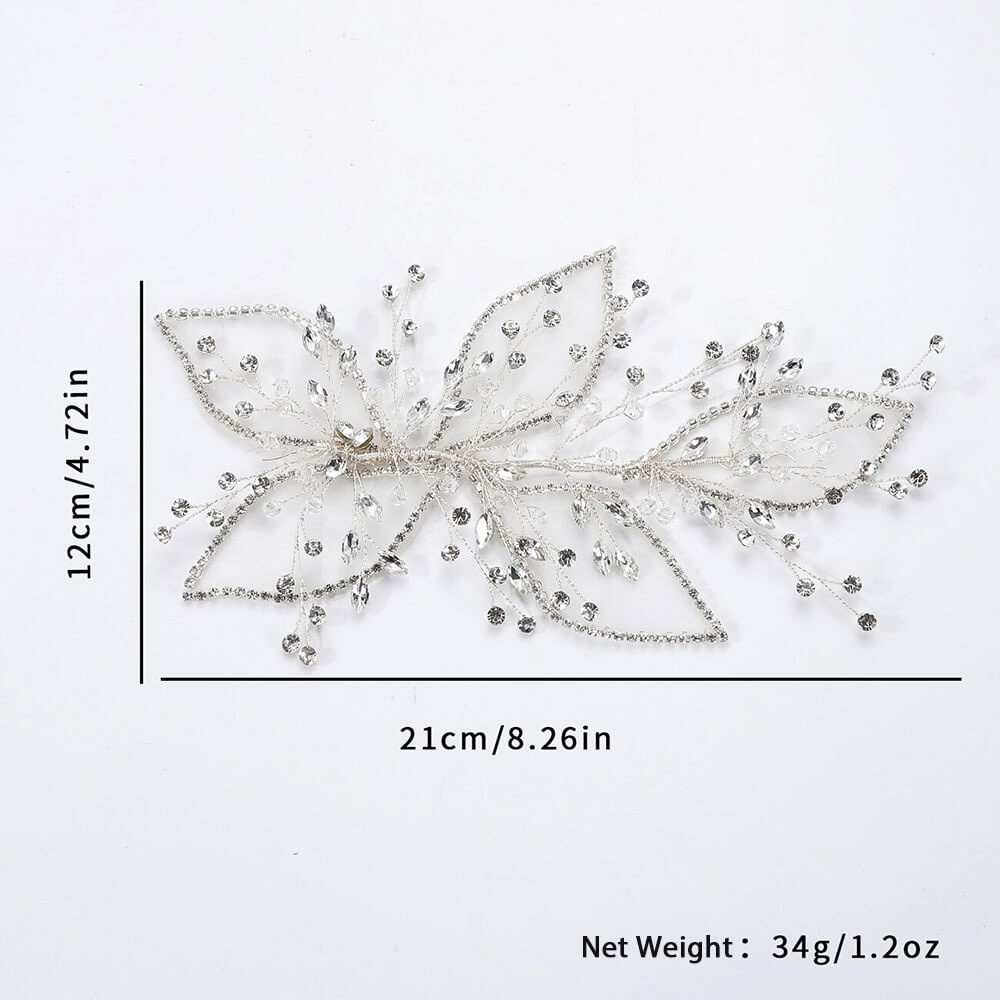 Rhinestone Bridal Hair Pins Silver Hair Clip Accessories for Wedding