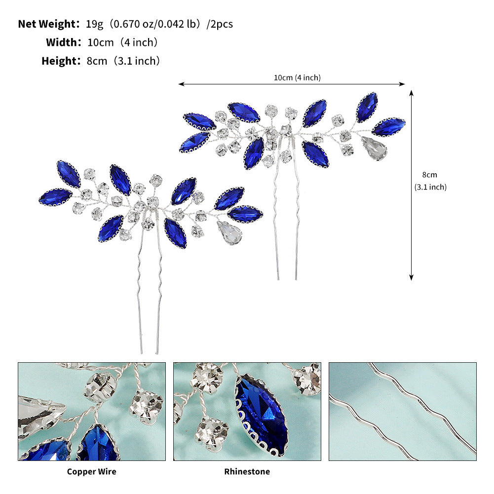 Wedding Guest Hair Jewelry Stylish Hair Accessories Metal Rhinestones Hairpins