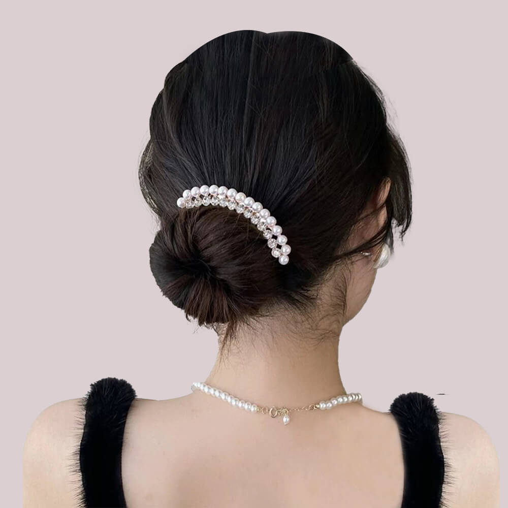 Elegant Gold Pearl U-Shaped Hair Pins for Women Ideal for French Twist Buns and Updos Stylish Hair Accessories