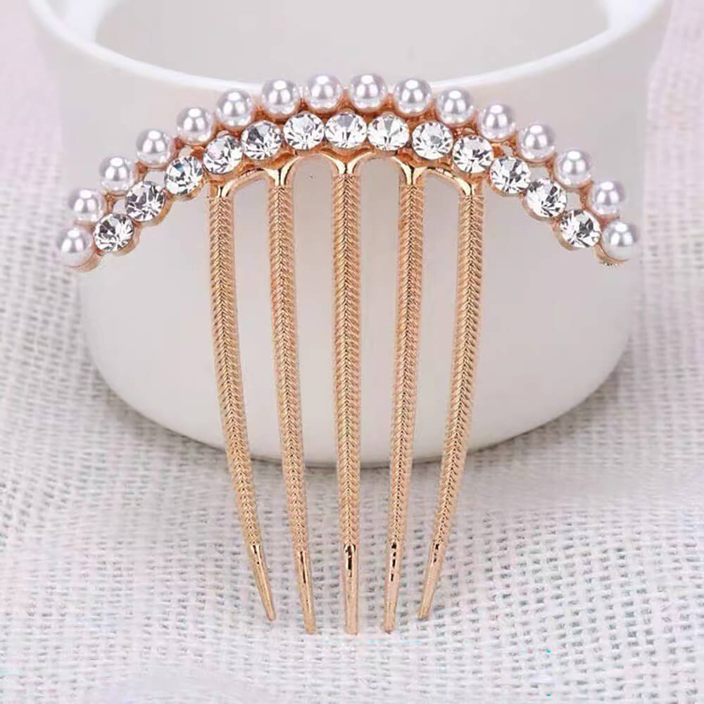 Elegant Gold Pearl U-Shaped Hair Pins for Women Ideal for French Twist Buns and Updos Stylish Hair Accessories