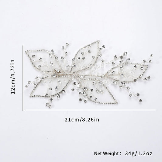 Rhinestone Bridal Hair Pins Silver Hair Clip Accessories for Wedding