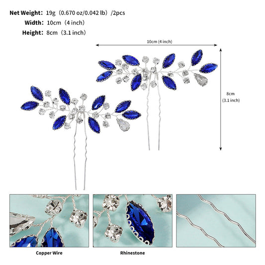 Wedding Guest Hair Jewelry Stylish Hair Accessories Metal Rhinestones Hairpins