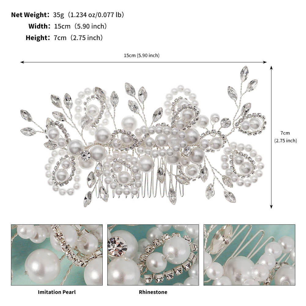 Decorative Hair Comb Trendy Handmade Hair Accessories Wedding Hairpins
