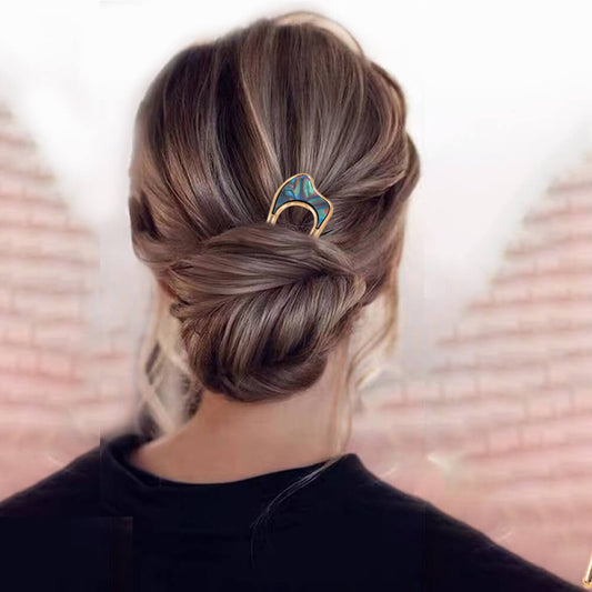 Elegant and Fashionable Daily French-style Metal U-shaped Hairpins for Ladies