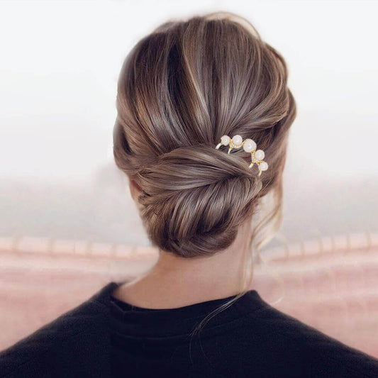 Mother’s Day Gift Ideas Stylish Hair Accessories  Pearl Metal Hair Pins for Trendy Moms